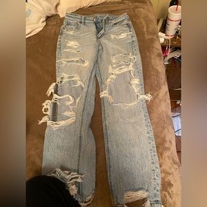 American Eagle ripped mom jeans
